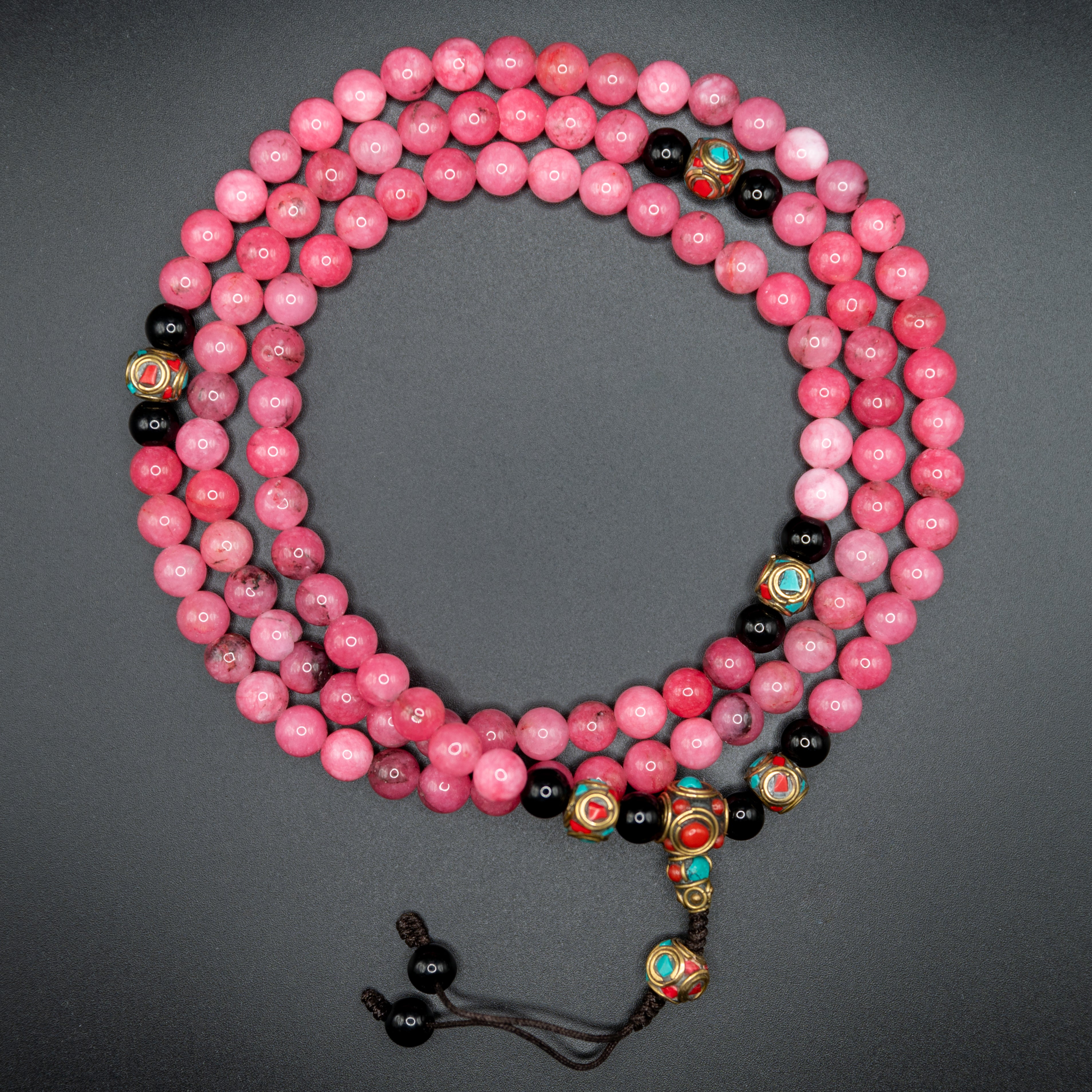Rhodochrosite Emotional Healing Mala