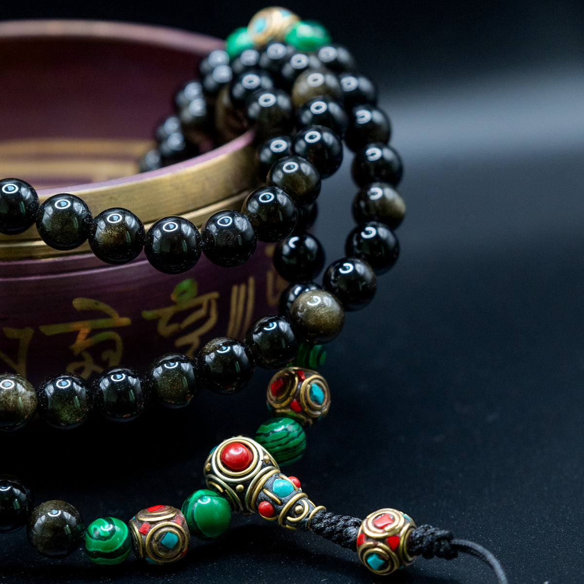 Neckativity Obsidian Negativity Blocking Mala – Path of Lotus